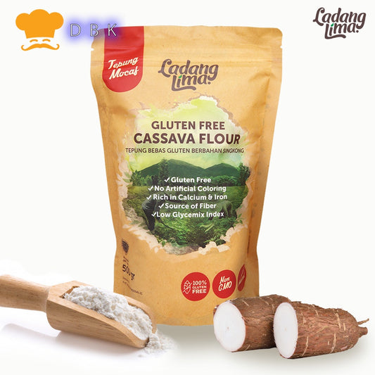 Cassava Flour All Purpose Ladang Lima 500g Tepung Singkong Gluten Free