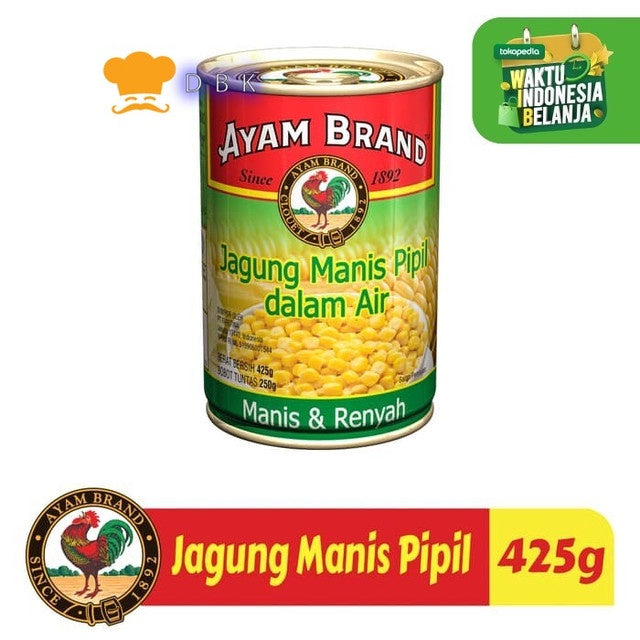 Jagung Manis Pipil Kaleng Ayam Brand 425gr