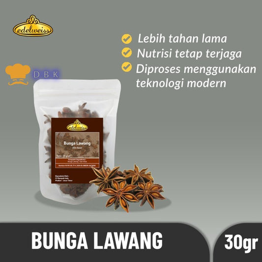 Bunga Lawang Pekak 30gr kembang lawang Star Anise
