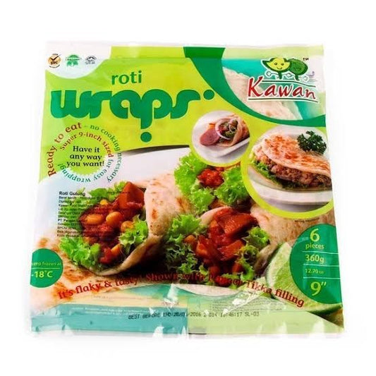 Kawan Food Roti Wrap / Kulit Kebab 360gr 6pcs Diameter 20cm 360 gr
