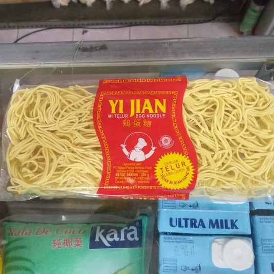 mie telur yi jian 200gr yujian yijian kecil atau lebar