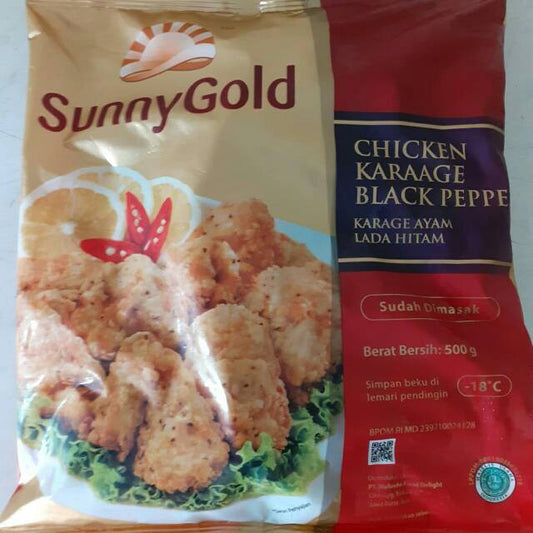 SUNNYGOLD KARAGE Lada hitam 500gr SUNNY GOLD AYAM KARAAGE BLACK PEPPER KARAGE 500gr