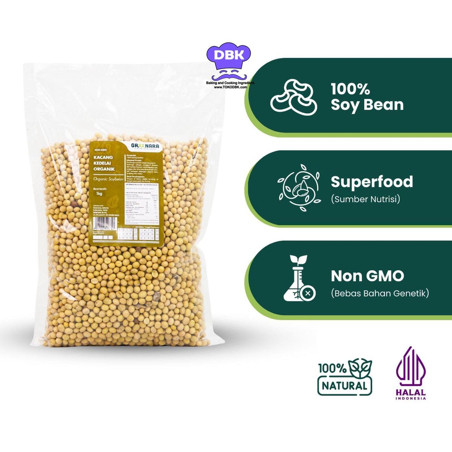 Greenara Kacang Kedelai 1Kg / Soy Bean