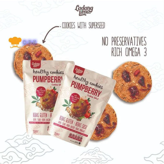 Ladang Lima Pumpberry 180gr healthy cookies cemilan sehaT