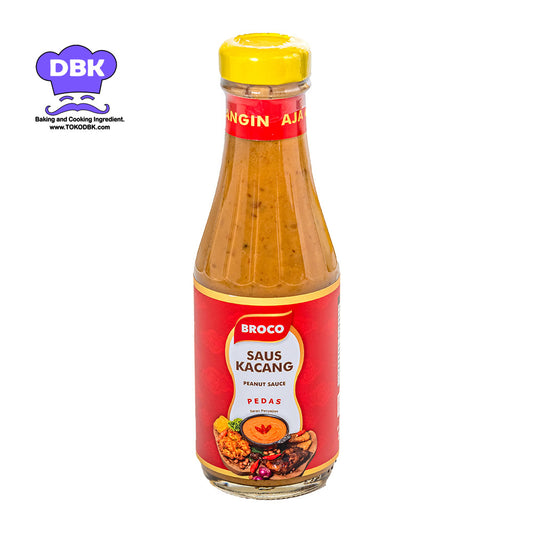 Broco food saus kacang 210ml pedas original saos kacang instant peanut sauce