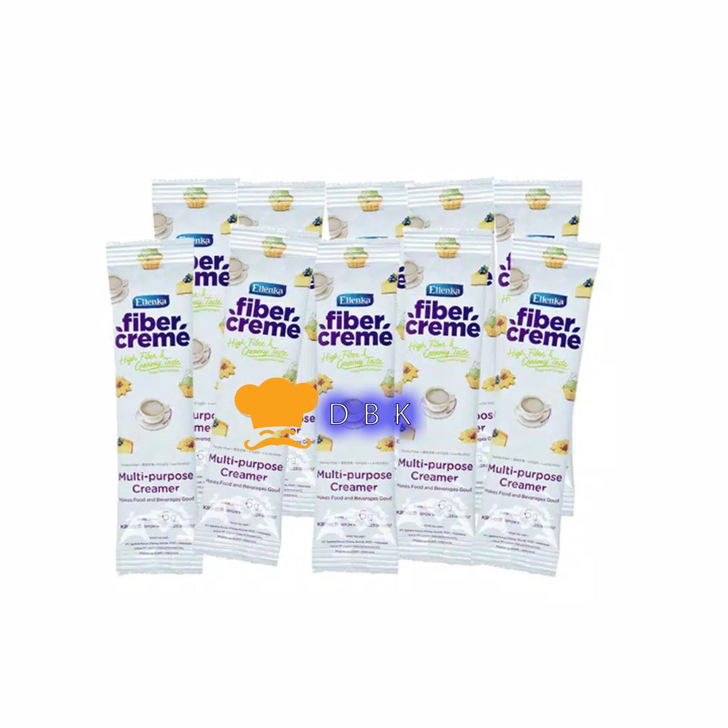 Ellenka Fiber Creme Creamer 10pc @6gr Kaya Serat & Bernutrisi Prebiotik Rendah Kalori Sehat Untuk Makanan Minuman