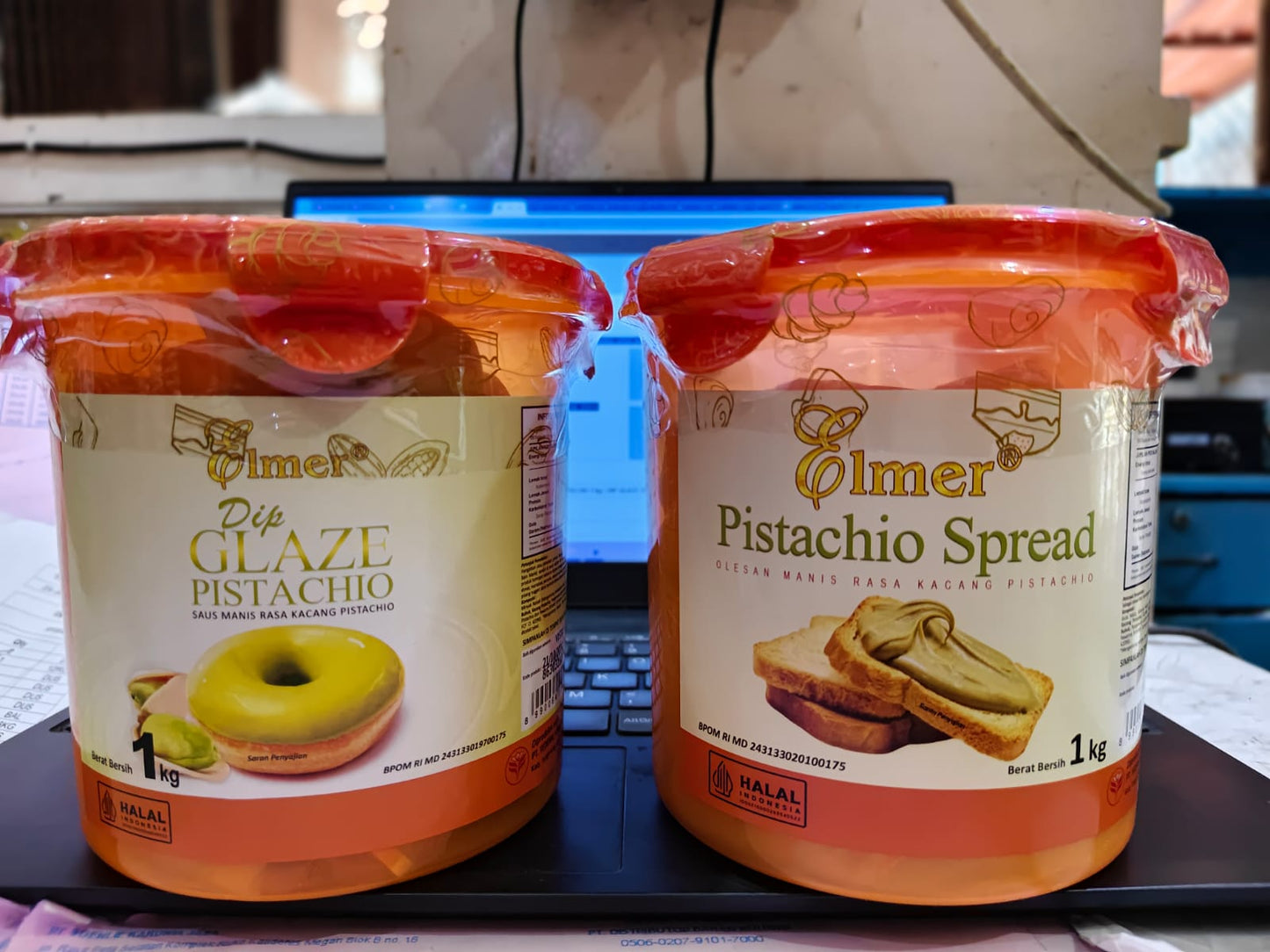 ELMER SPREAD PISTACHIO 1 kg | DIP GLAZE PISTACHIO VISTA 1 KG | Topping dan Celupan Pistachio selai oles