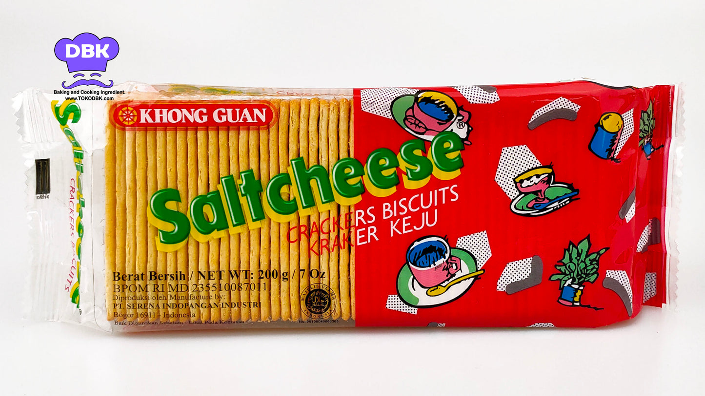 Khong Guan Saltcheese Red Crackers 200 Gr biskuit asin gurih keju cracker
