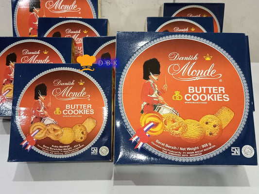 Monde butter cookies 908gr 454gr monde biskuit kaleng cookie danish