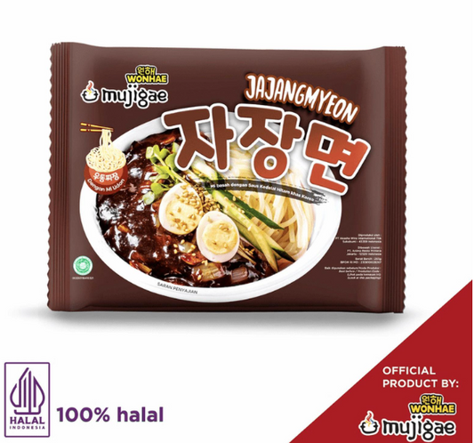 Mujigae by Wonhae Jajangmyeon Mie Saus Kedelai Hitam Mini 265gr
