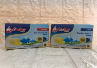 anchor butter unsalted 200 gr dan Salted butter 227gr butter asin
