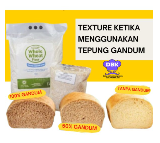 Naturich Whole Wheat Flour 5kg tepung gandum utuh roti berserat