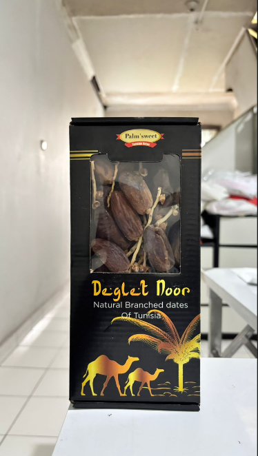 BARARI Deglet Nour Kurma Tunisia Tangkai 500gr Premium Dates High Quality Tekstur Kering dan Lembut