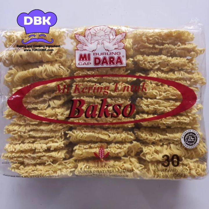 Mie Bakso cap burung dara 30pcs mie kering cocok untuk mie seblak mie ayam baso