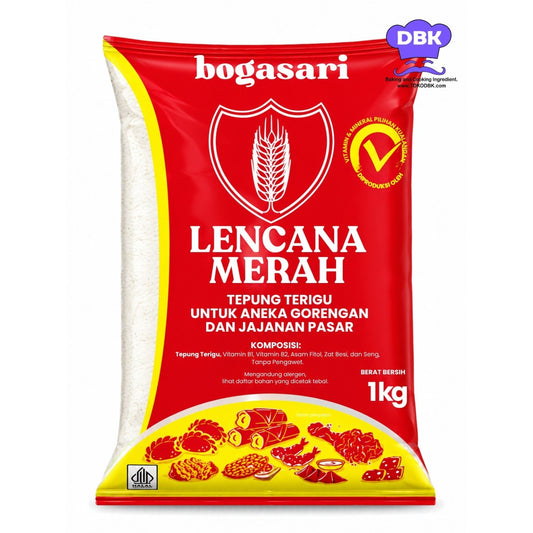 Tepung terigu Lencana Merah Bening 1 Kg flour