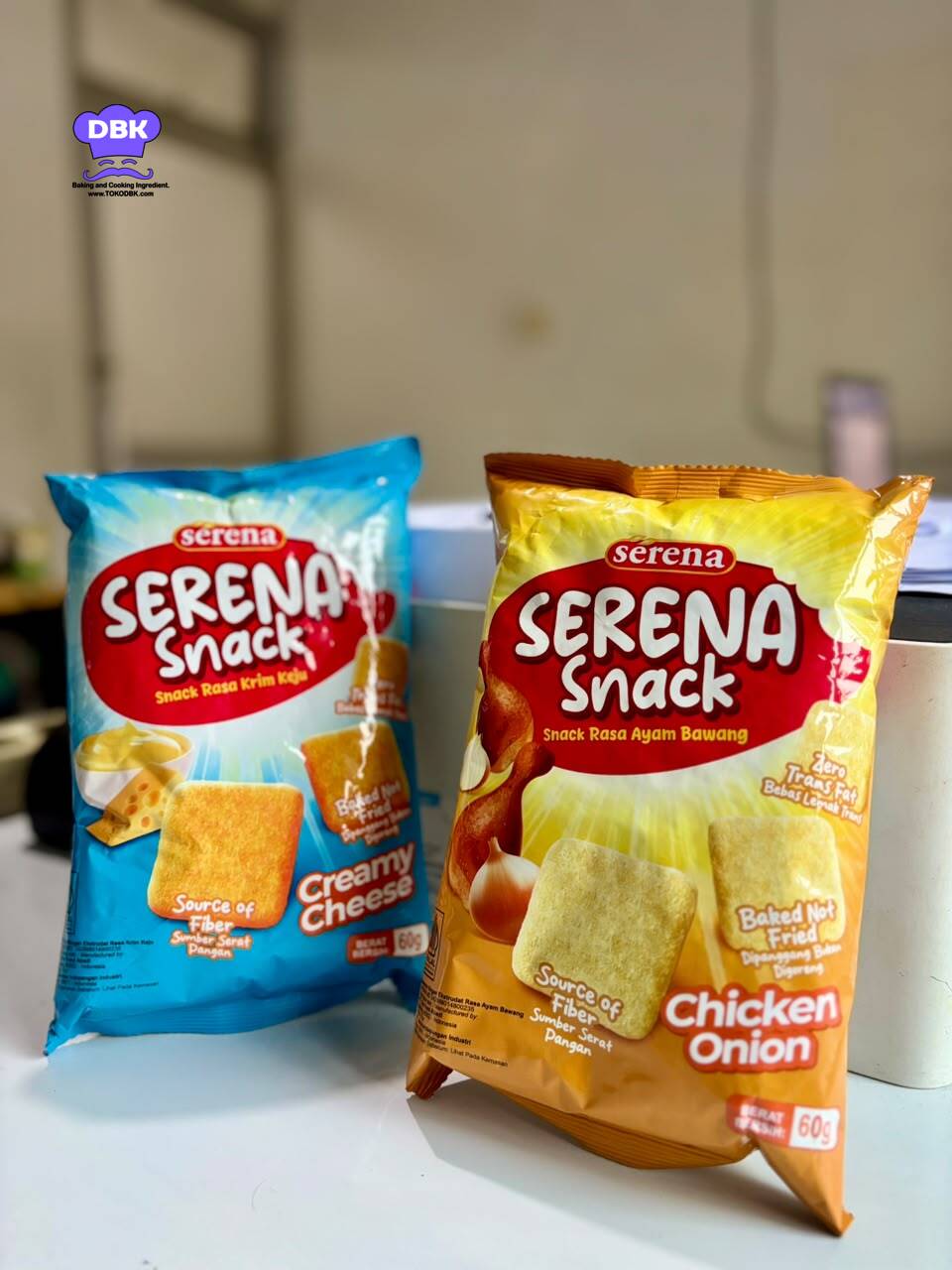 Monde Serena Snack 60g ayam bawang creamy cheese cracker biskuit krekers