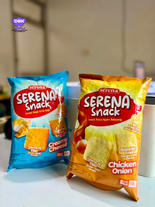 Monde Serena Snack 60g ayam bawang creamy cheese cracker biskuit krekers