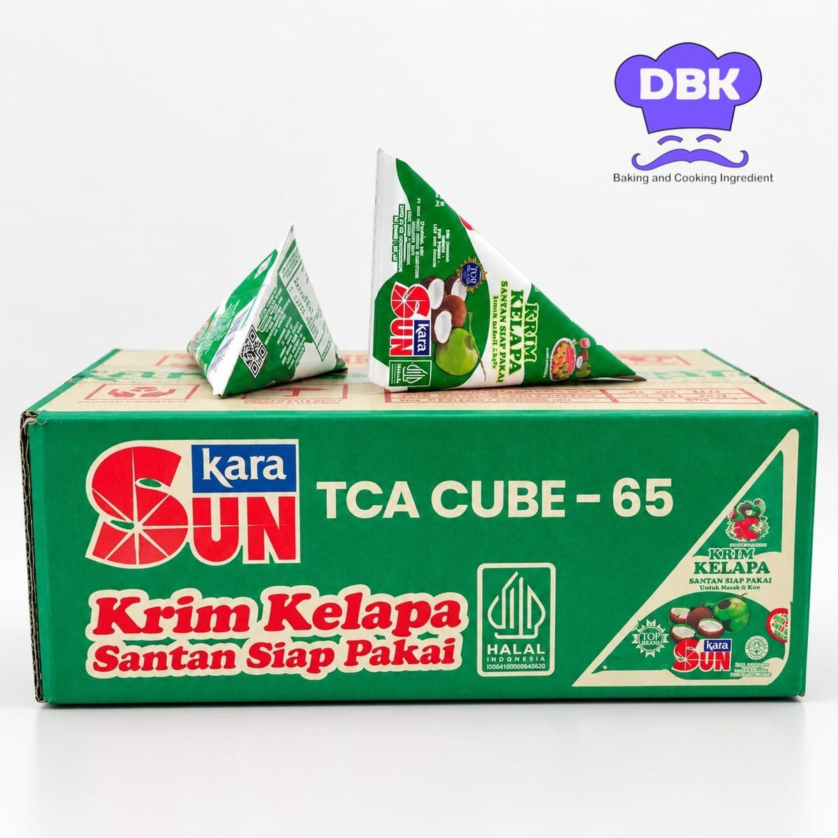 [DUS] SUN KARA SEGITIGA TCA CUBE 65ML PER DUS Santan lezat gurih HALAL
