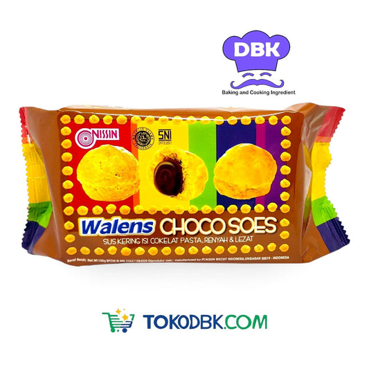 Nissin Wallen Soes choco 100 gr kue sus Soes Kering Walens snack coklat keju vanilla blueberry