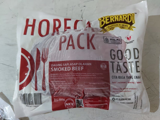 BERNARDI SMOKE BEEF BULAT HORECA 500GR PREMIUM | Daging Asap SAPI | Daging Burger Premium