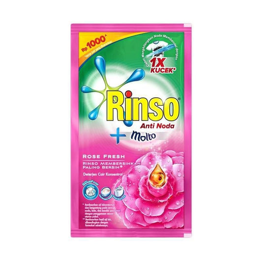 Rinso deterjen cair sachet anti noda rose fresh