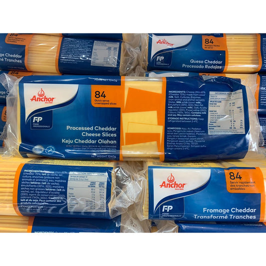 Keju Anchor slice quick melt 1,2kg 84s red cheese cheddar orange