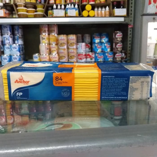 red cheese cheddar slice quick melt anchor 1kg 84slice keju slice