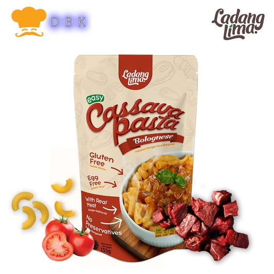 Ladang Lima Cassava Macaroni Pasta Bolognese 155gr makaroni healthy food