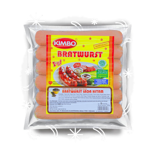 Kimbo Mini Bratwurst Lada Hitam 500gr isi 10pcs