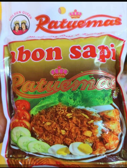 Abon sapi ratu emas 95gr siap makan