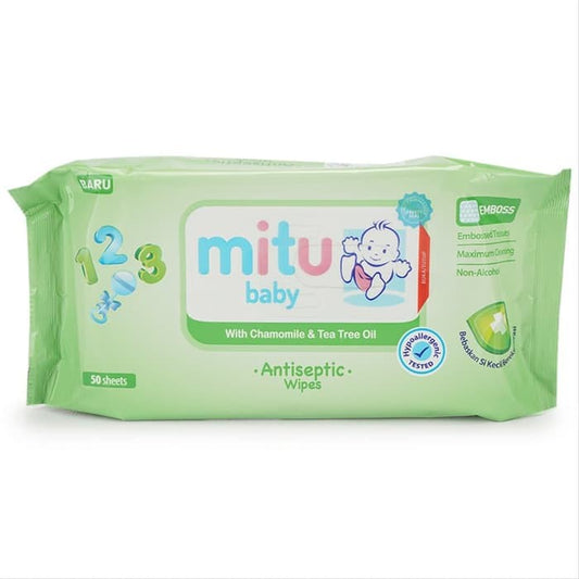 Tissue Basah MITU antiseptic Wipes 50s Tisu basah