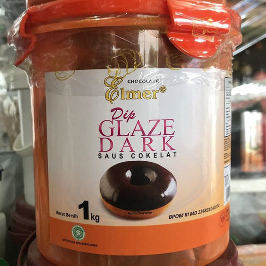 ELMER GLAZE DARK 1kg packing pabrik murah dip glaze coklat