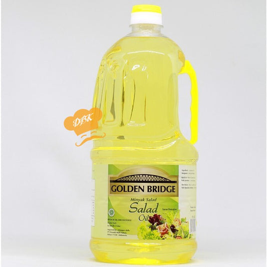 Golden Bridge Salad oil 2ltr minyak soybean bukan lily flower happy