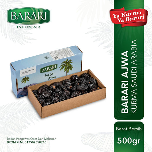 BARARI Ajwa Kurma Arab 500gr Premium Dates High Quality Tekstur Lembut