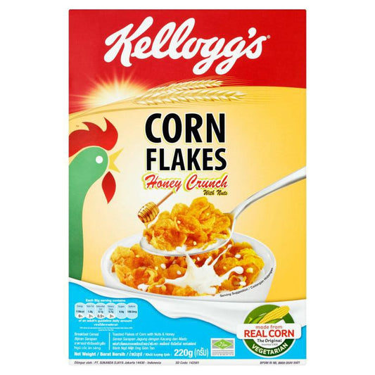 kellogg honey corn flake crunch 220gr sereal kellog kelloggs