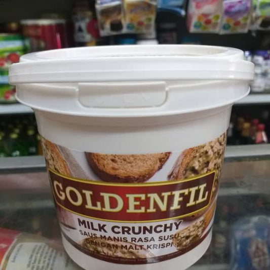 GOLDENFIL MILK CRUNCHY 1KG rasa vanila susu dengan malt gurih