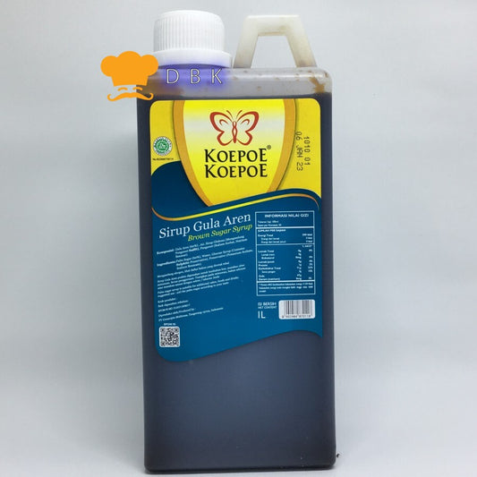 Koepoe Gula AREN Sirup Cair BROWN Sugar Syrup 1 liter kupukupu