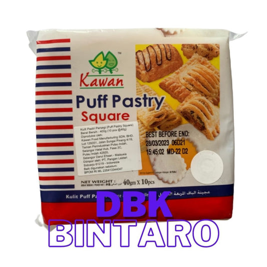 PUFF PASTRY SQUARE ISI 10 LEMBAR 400GR | PUFF PASTRY POTONG 10 LEMBAR