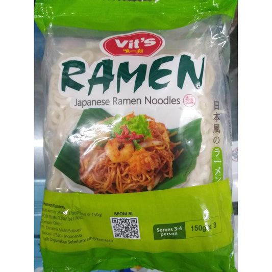 Ramen mentah 450gr (3x150gr) VITS japanese ramen noodle