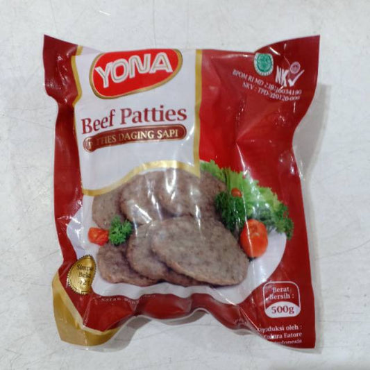 YONA BEEF PATTIES 500GR ISI 10 | PATTIES SAPI