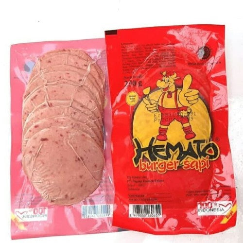 Hemato Daging Burger Sapi 250gr | Hemato Beef Patties 250g