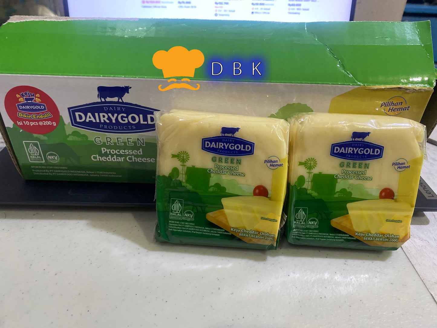 Keju DAIRYGOLD GREEN 200gr - Keju Cheddar Cheese