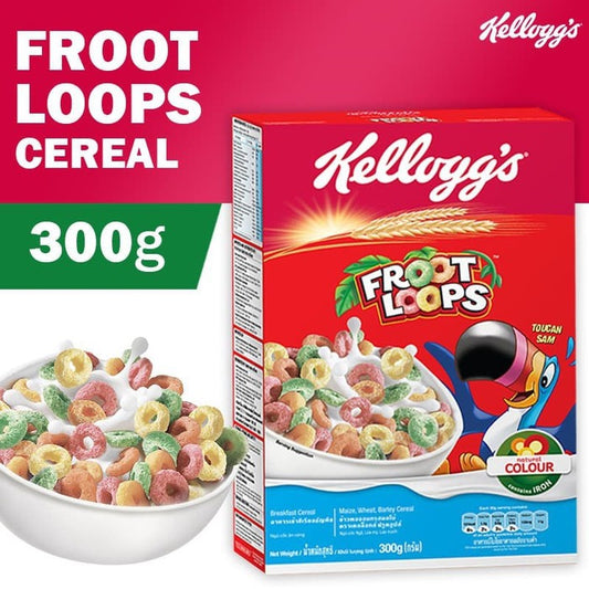 Kelloggs Froot Loops 300g fruit loops sereal kellog sarapan