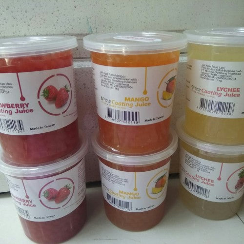 Popping Boba 1kg poping coating juice leci strawberry manggo