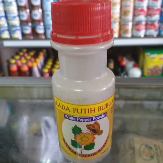 lada putih bubuk cap bunga kupukupu koepoe koepoe 85gr
