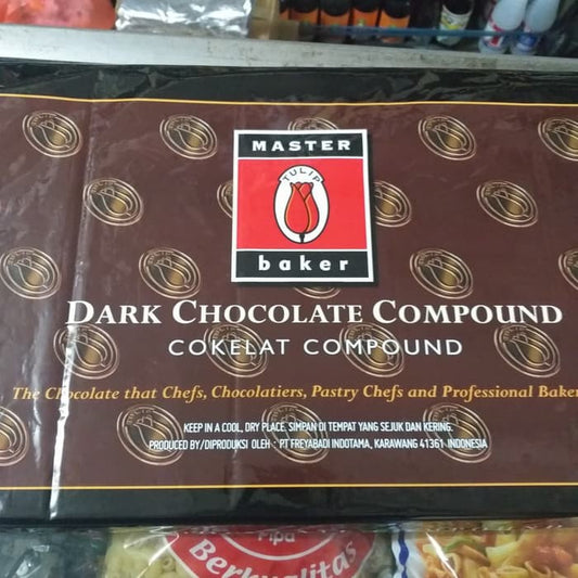 tulip coklat master baker per 250gr dark chocolate dc