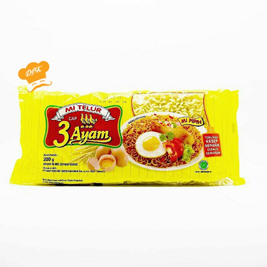 MIE TELUR CAP 3 AYAM KUNING 200gr
