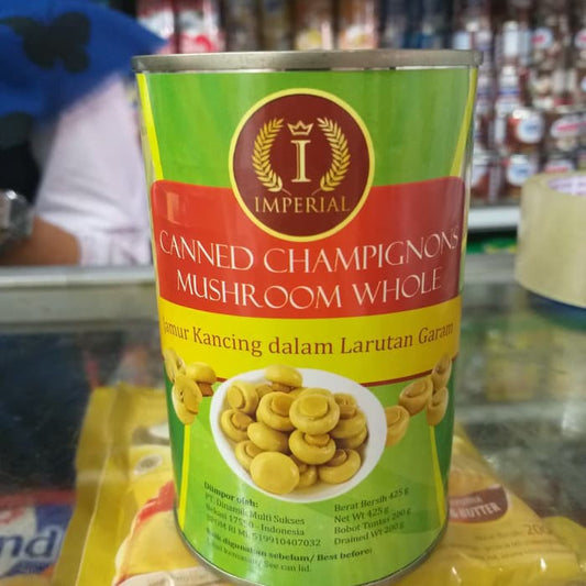 imperial mushroom 425gr champignon jamur kancing dalam kaleng
