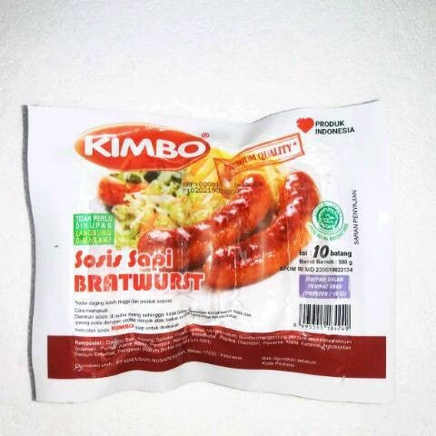 Kimbo Mini Bratwurst Original 500gr isi 10 | Mini Bratwurst Sausage