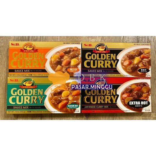 S&B GOLDEN CURRY 220gr kare / MILD / Medium Hot / Hot